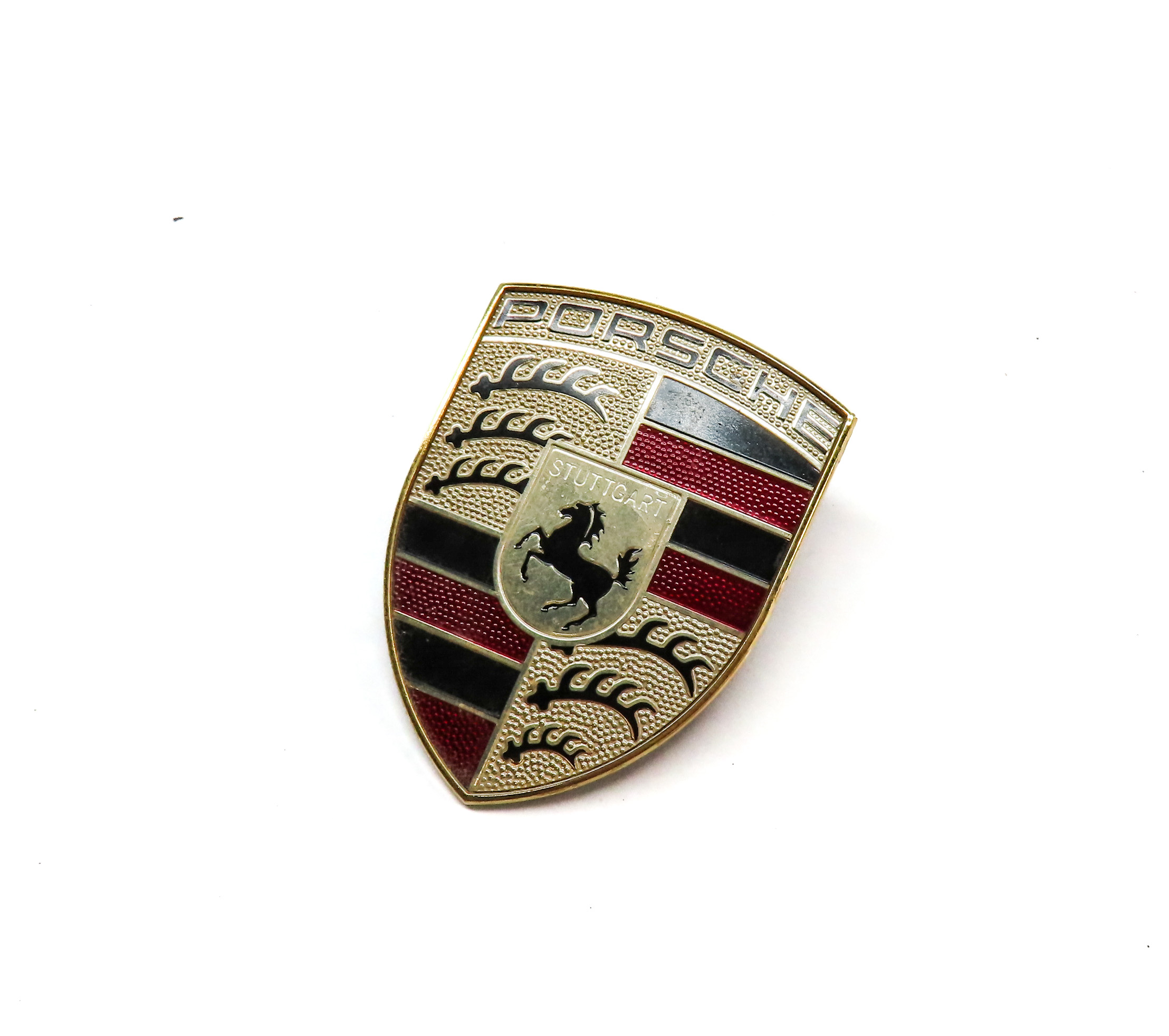 2016 PORSCHE CAYENNE (958) FRONT EMBLEM LOGO BADGE NAME PLATE CREST PATCH — exact item pictured